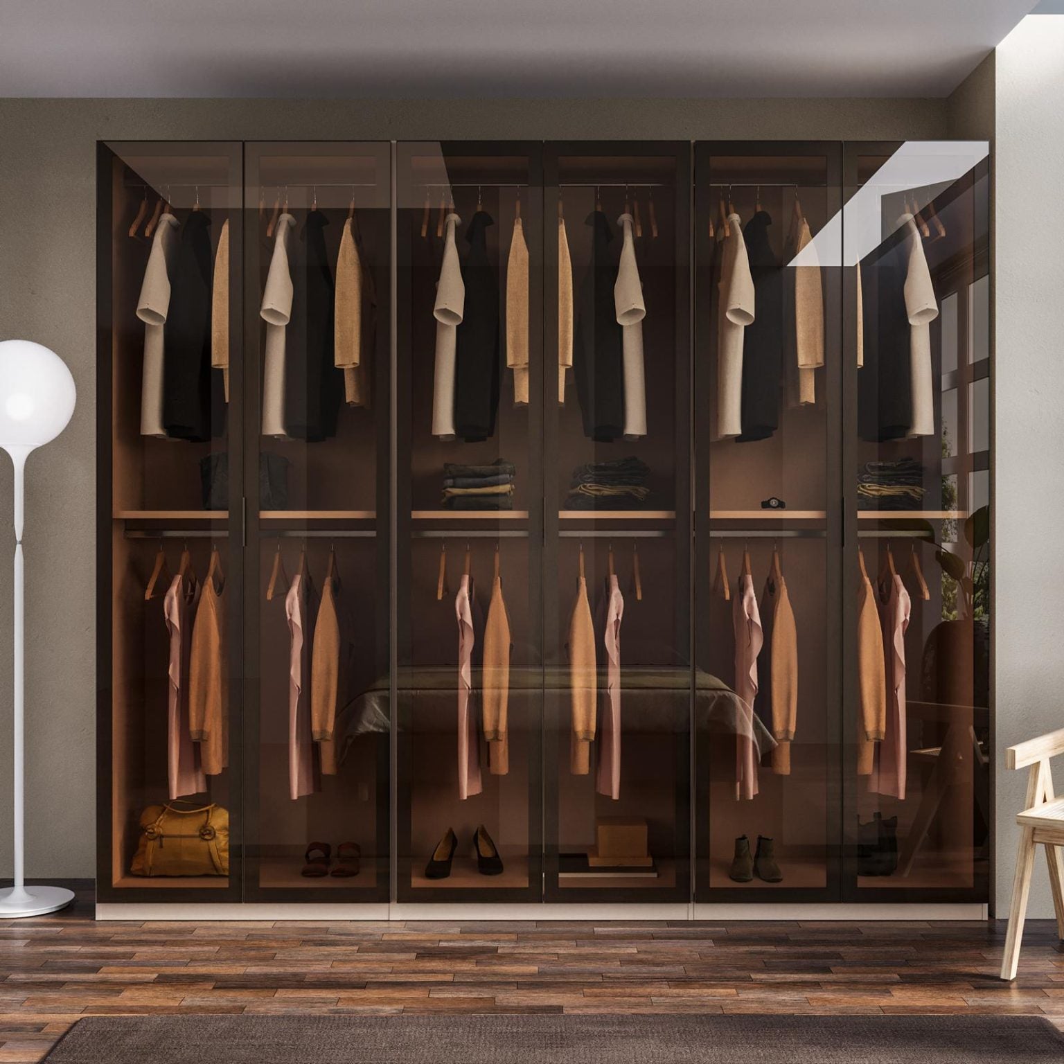 Armadio - Vetro Bronzo e Cashmere